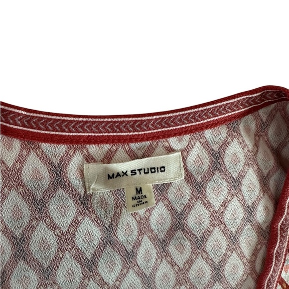 Max Studio Women's Smocked Sleeve Size M Wrap Dress - Picture 11 of 17